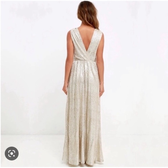 Alythea Gold Maxi Dress - Picture 4 of 8